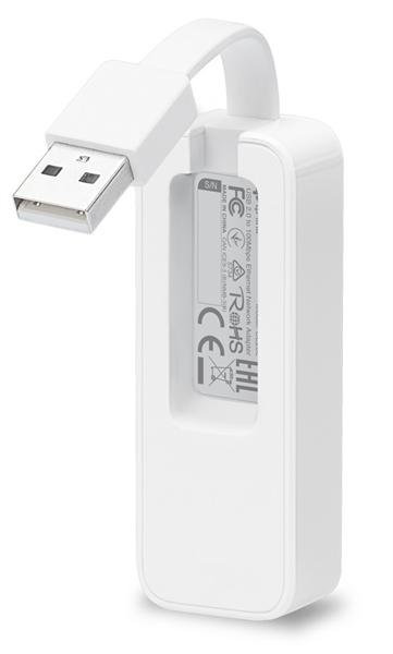  TP-Link UE200, Сетевой адаптер USB 2.0/Fast Ethernet, 1 коннектор USB 2.0, 1 порт Ethernet 100 Мбит/с, складной портативный форм-фактор
