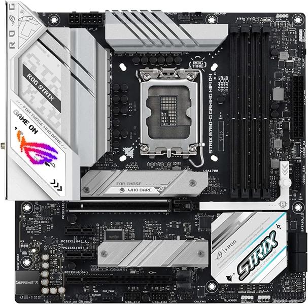 Материнская плата ASUS ROG STRIX B760-G GAMING WIFI D4, LGA1700, B760, 4*DDR4, HDMI+DP, 4xSATA3 + RAID, M2, Audio, Gb LAN, USB 3.2, USB 2.0, ATX; 90MB1DE0-M0EAY0