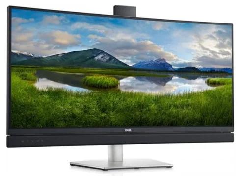 Монитор Dell 34"    C3422WE Curved S/BK (IPS;21:9;300cd/m2;1000:1;3440x1440;5ms;178/178;1.07 bill;DP;DP out;HDMI2.0,2xUSB-C;4xUSB;RJ45;WebCam;Mcr; Spk 2x5W;HAS;Tilt;Swiv;VESA) БЕЗ EU кабеля питания