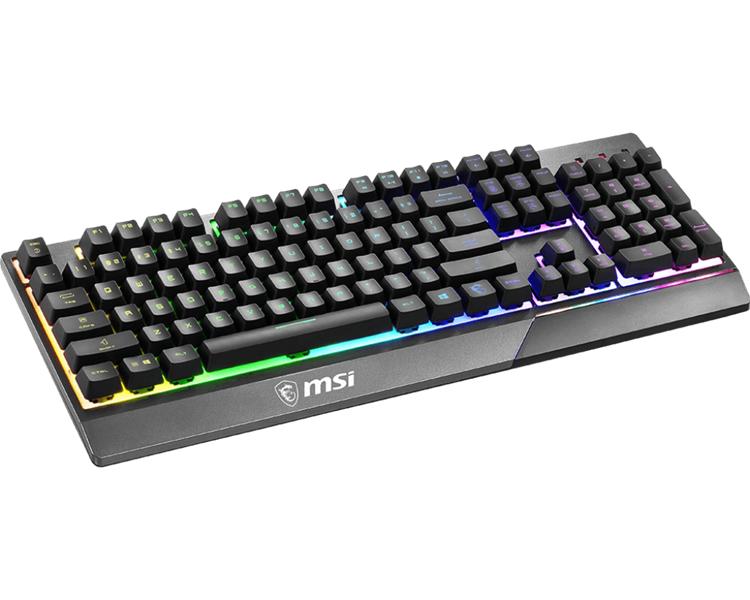 Клавиатра проводная Gaming Keyboard MSI VIGOR GK30, Wired, Mechanical-like plunger switches. 6 zones RGB lighting with several lighting effects.  Anti-ghosting Capability. Water Resistant (spill-proof), Black