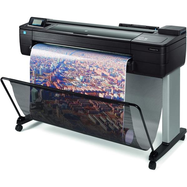 Широкофоматный принтер HP DesignJet T730 (36",4color,2400x1200dpi,1Gb, 25spp(A1 drawing mode),USB for Flash/GigEth/Wi-Fi,stand,media bin,rollfeed,sheetfeed,tray50 (A3/A4), autocutter,GL/2,RTL,PCL3 GUI)