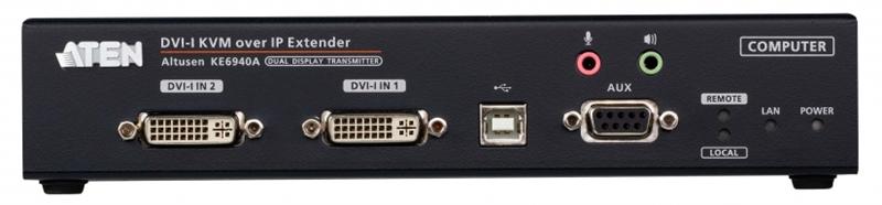 Передатчик DVI-I Dual Display KVM over IP transmitter (Ethernet + Optical)