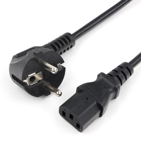  Кабель питания Schuko(евровилка) - IEC 320 C13, 1.8 м., черный, 3x0.75, 10А, с заземлением, Power Cube, Россия