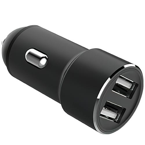  Unico Автомобильное ЗУ, 2xUSB 2.0, 2,4A, вх 12-24В, вых 5V/3A ,9V/2A ,12V/1.5A, металл, QC 3.0, защита от КЗ, черный, RTL BOX