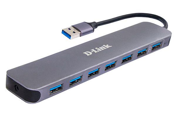 Концентратор D-Link DUB-1370/B2A, 7-port USB 3.0 Hub.7 downstream USB type A (female) ports, 1 upstream USB type A (male), support Mac OS, Windows XP/Vista/7/8/10, Linux, support USB 1.1/2.0/3.0, fast charge mode