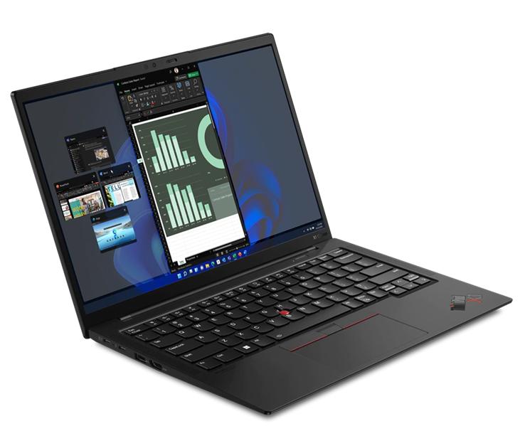 Ноутбук ThinkPad Ultrabook X1 Carbon Gen 10 14" WUXGA (1920x1200) IPS AG, i7-1260P, 16GB LPDDR5 5200, 512GB SSD M.2, Intel Iris Xe, WiFi, BT, LTE, FPR, TPM2, IR FHD Cam, 57Wh, 65W USB-C Slim, NoOS, 1Y,1.12kg