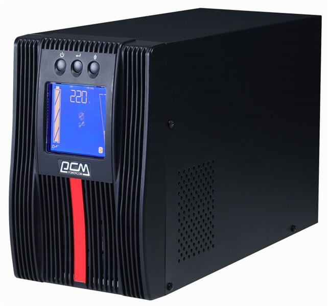 Источник бесперебойного питания Powercom MACAN, On-Line, 1000VA/1000W, Tower, 4*IEC320-C13, Serial+USB, SNMP Slot (1034861)