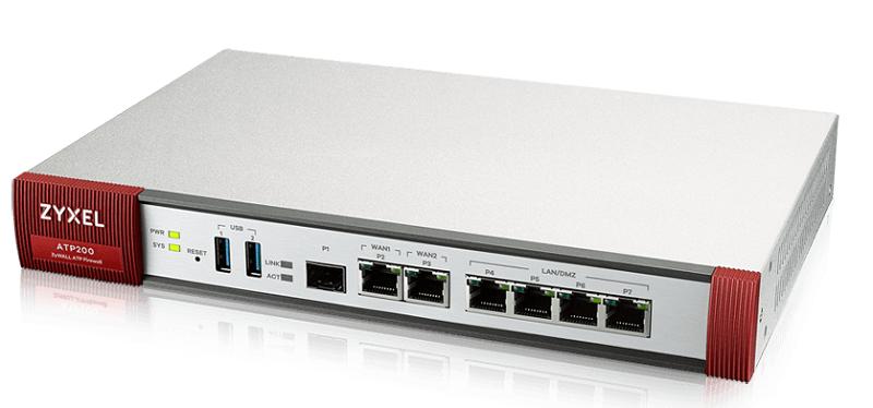  Межсетевой экран Zyxel ATP200, Rack, 3xWAN GE (2xRJ-45 и 1xSFP), 4xLAN/DMZ GE, 2xUSB3.0, AP Controller (8/40), беcшумный (без вентилятора), NebulaFlex Pro, с подпиской Gold на 1 год (AS, AV, CF, IDP/D