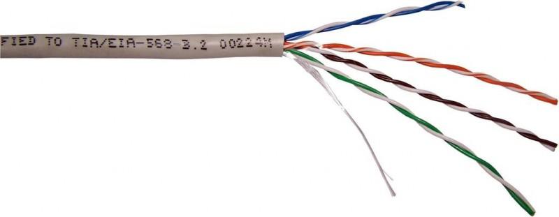  Кабель NewMax UTP, 2 пары, 25AWG, Кат.5e, PVC, серый, 305 метров