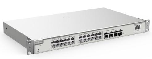 Коммутатор Reyee 24-Port Gigabit L2+ Managed Switch, 24 Gigabit RJ45 Ports, 4 SFP Ports,19-inch Rack-mountable Steel Case, Static Routing