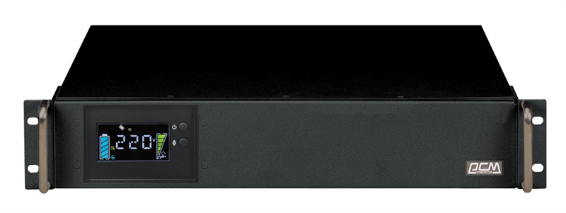 Источник бесперебойного питания Powercom King Pro RM KIN-1200AP, LCD, 1200VA/960W, Rack mount 2U, 6*IEC320-C13 (2 surge & 4 batt), SNMP Slot, black (1152596)