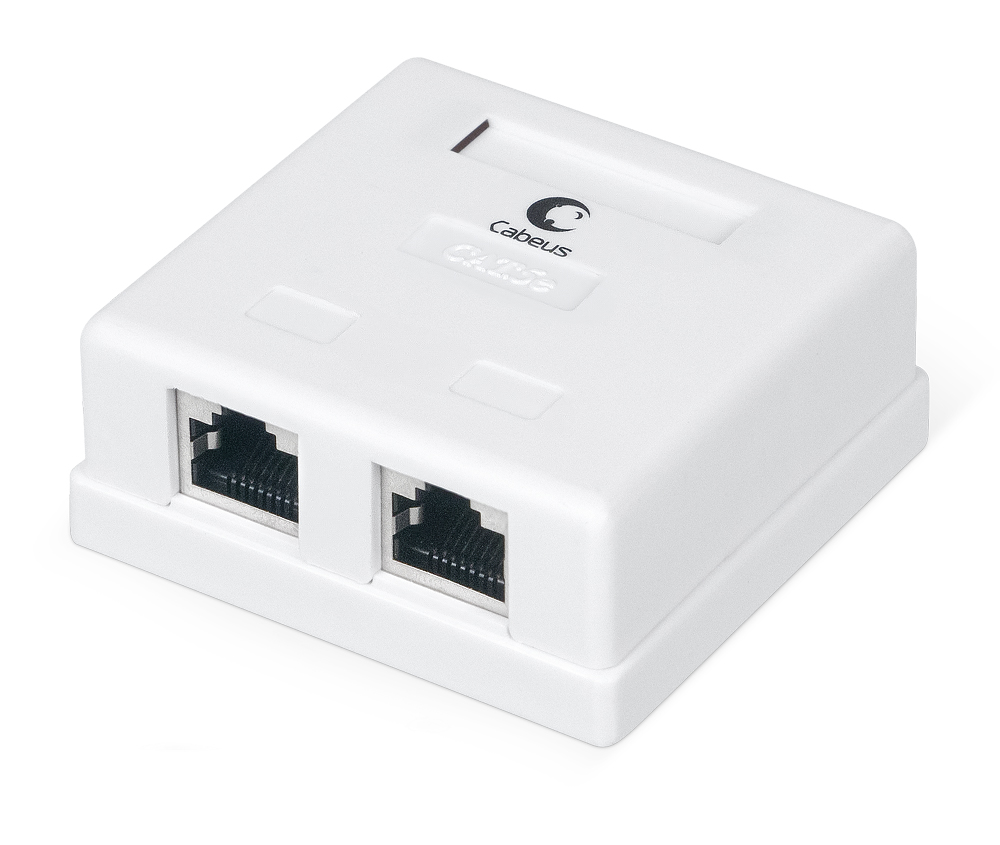 Компьютерная розетка rj-45 cabeus Компьютерная розетка RJ-45 Cabeus WS-8P8C-Cat.5e-SH-2