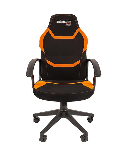  Офисное кресло Chairman   game 9 Россия ткань черно/оранжевый new