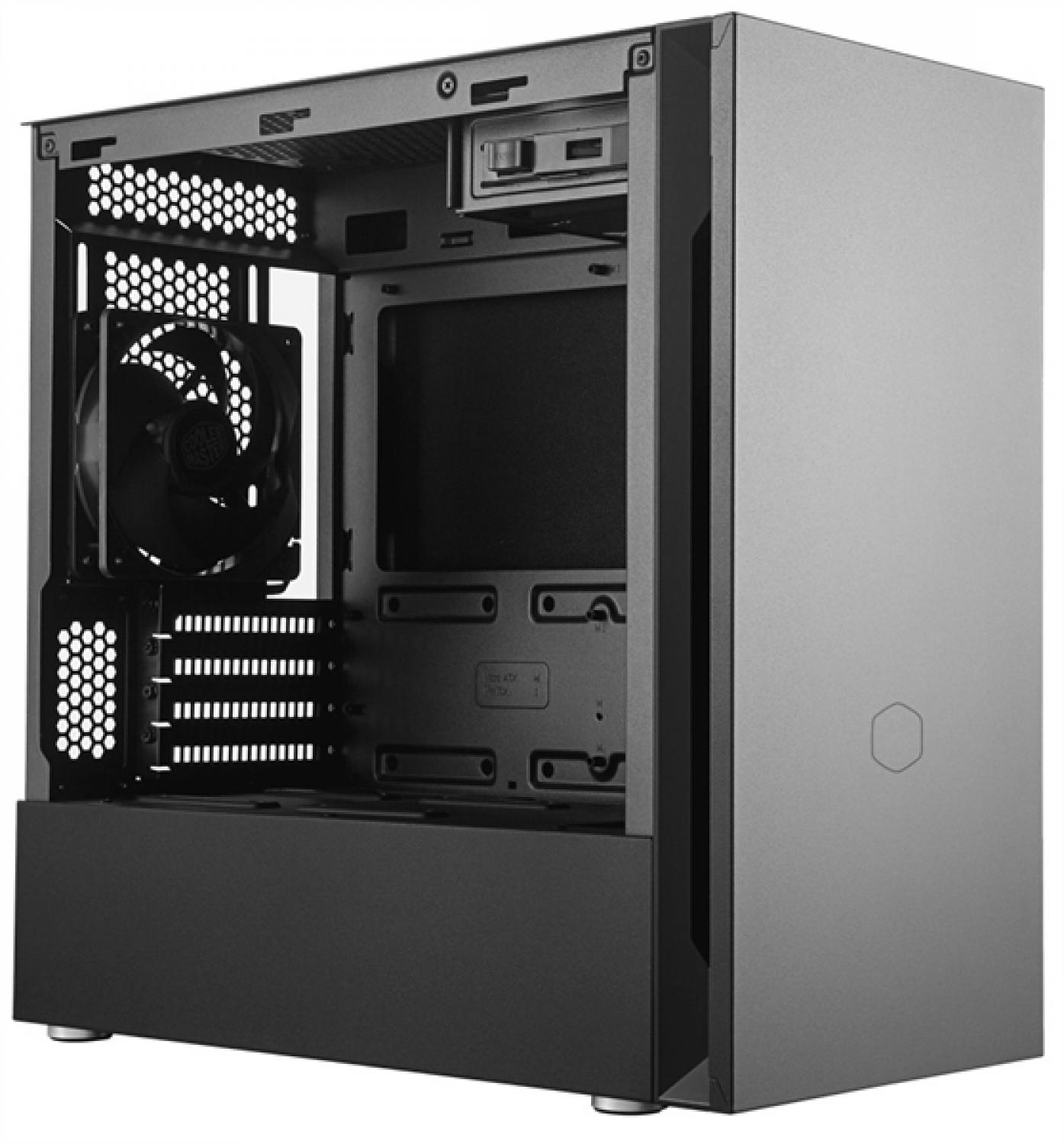 Корпус Cooler Master Silencio S400, USB3.0x2, 1xSD card reader, 2x120 Fan, TG Side Panel, mATX, w/o PSU