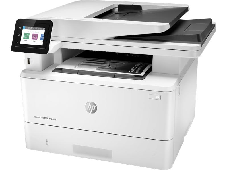 Лазерное многофункциональное устройство HP LaserJet Pro MFP M428dw RU (p/c/s,  A4, 38 ppm, 512Mb, Duplex, 2 trays 100+250,ADF 50, USB 2.0/GigEth/Dual-band WiFi with Bluetooth Low Energy ,Cartridge 10 000 pages in box,1y warr., repl. F6W16A)