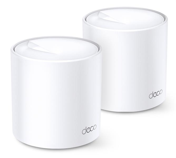  TP-Link Deco X20(2-pack), AX1800 Домашняя Mesh Wi-Fi 6 система, 2 устройства, до 574 Мбит/с на 2,4 ГГц + до 1201 Мбит/с на 5 ГГц, встр. антенны, 2 гиг. порта (WAN/LAN)