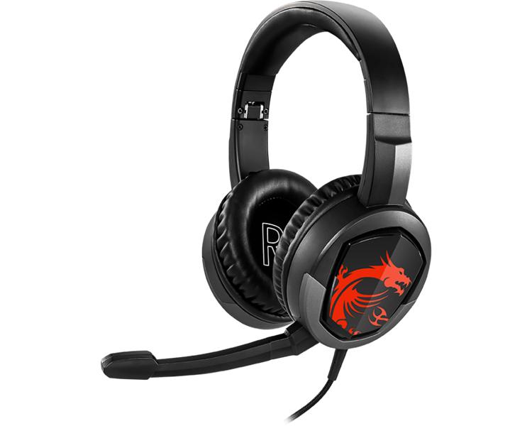 Гарнитура (наушники) Gaming Headset MSI Immerse GH30 V2, Stereo, In-line controller, lightweight foldable design, Y-Cable with 3.5mm Microphone and Speaker Jack