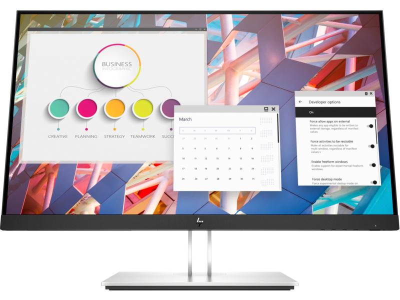 Монитор HP E24 G4 23,8 Monitor 1920x1080, 16:9, IPS, 250 cd/m2, 1000:1, 5ms, 178°/178°, VGA, DP, HDMI, USB, height, tilt, swivel, pivot, Black&Silver (незначительное повреждение коробки)