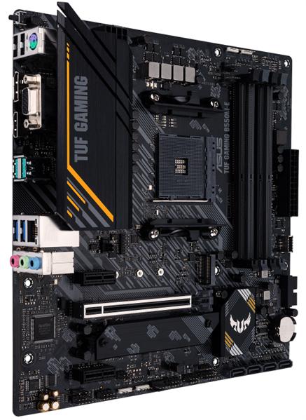 Материнская плата ASUS TUF GAMING B550M-E,  Socket AM4, B550, 4*DDR4, HDMI+DP+D-Sub, CrossFireX, SATA3 + RAID, Audio, 2,5Gb LAN, USB 3.2*6, USB 2.0*4, COM*1 header (w/o cable) mATX ; 90MB17U0-M0EAY0