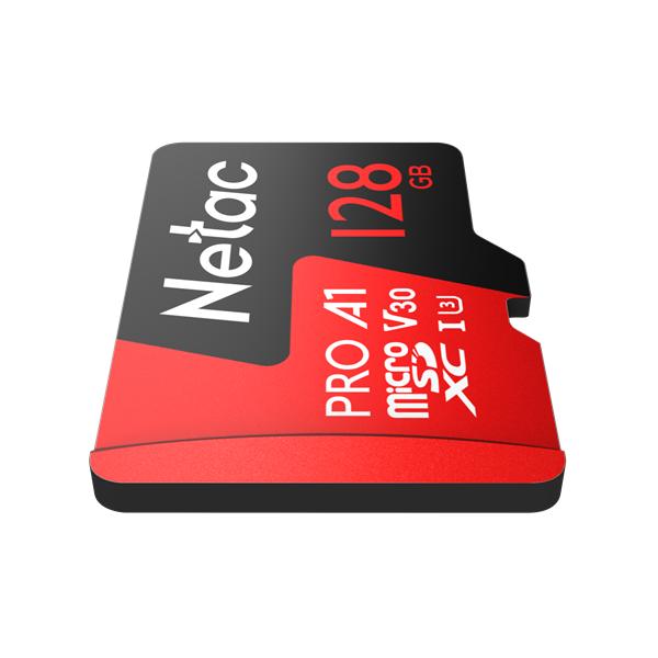 Носитель информации Netac P500 Extreme 128GB Pro MicroSDXC V30/A1/C10 up to 100MB/s, retail pack card only