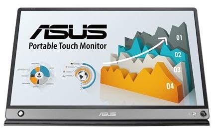 Монитор ASUS 15.6" MB16AMT Touch IPS USB-Portable 1920x1080, 5ms, 250cd/m2, 700:1, 178°/178°, Micro HDMI, USB-C, 60Hz, MM, ZenScreen pen, SmartCase, Compatible Thunderbolt 3, DarkGray, 90LM04S0-B01170