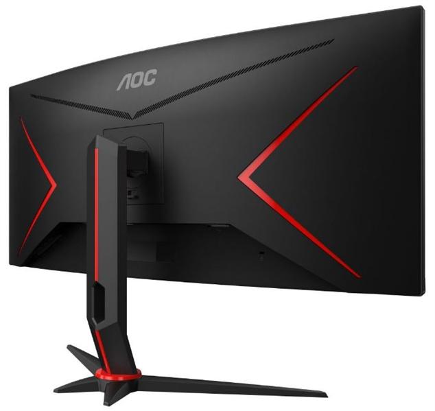 Монитор 34" AOC Gaming CU34G2 Curved 1500R 3440x1440@100Hz VA LED 21:9 1ms 2*HDMI DP 4*USB3.0 80M:1 178/178 300cd HAS Tilt Swivel Black-Red