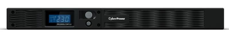 Источник бесперебойного питания CyberPower PR1000ELCDRT1U Line-Interactive 1000VA/670W USB/RS-232/EPO/SNMPslot (6 IEC С13)