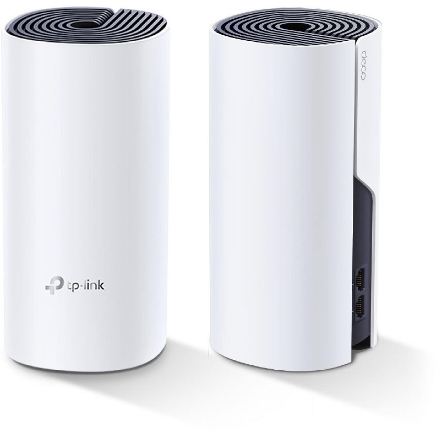  TP-Link Deco P9(2-pack), AC1200 Домашняя Mesh Wi-Fi система, 2 устройства, до 300 Мбит/с на 2,4 ГГц + до 867 Мбит/с на 5 ГГц + Powerline до 1000 Мбит/с, 2 встр. антенны, 2 гиг. порта (WAN/LAN)