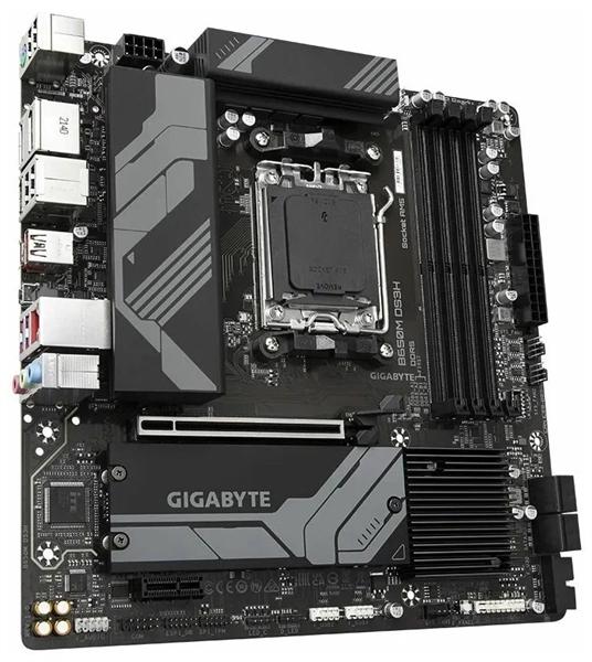 Материнская плата GIGABYTE B650M DS3H, AM5, B650, 4*DDR5, DP+HDMI,  4 SATA 6 Гб/с, M2, Audio, Gb LAN, USB 3.2, Type-C, COM*1 port, mATX