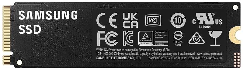 Твердотельный накопитель SSD M.2 (PCI-E NVMe) 1Tb Samsung 990 PRO (R7450/W6900MB/s) 1year
