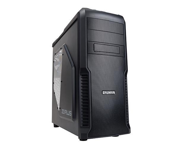 Корпус ZALMAN Z3 PLUS, ATX, BLACK, WINDOW, 2x5.25", 5x3.5", 1x2.5", 2xUSB2.0, 1xUSB3.0, FRONT 1x120mm, REAR 1x120mm, TOP 2x120mm