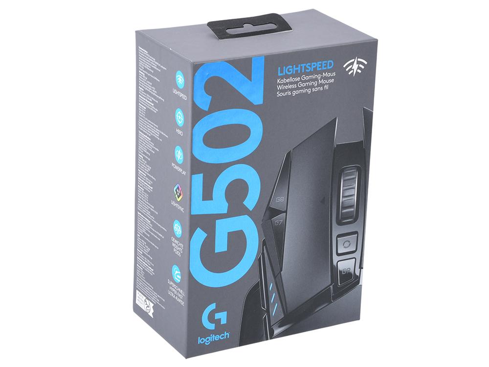 Мышь Logitech Gaming Mouse G502  Lightspeed, 100-25.600dpi, USB, black [910-005567]