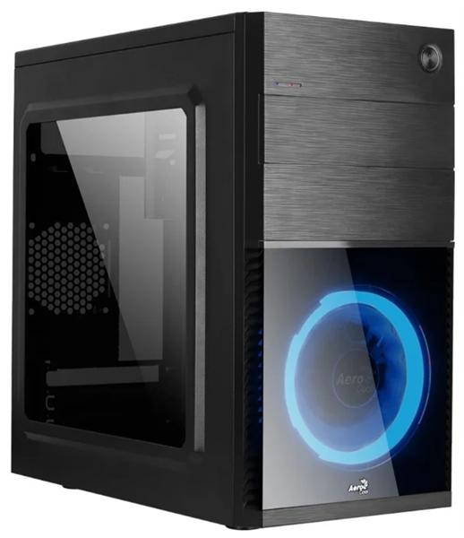 Корпус Aerocool Cs-105 Blue (mATX, без БП, 1x USB3.0, 1x USB2.0, 1x 12cm blue LED front fan)