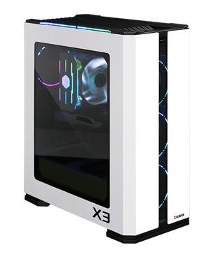 Корпус ZALMAN X3, ATX, WHITE, WINDOW, 2x3.5", 2x2.5", 2xUSB2.0, 2xUSB3.0, FRONT 3x120mm RGB, REAR 1x120mm RGB (существенное повреждение коробки)