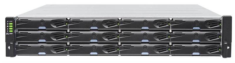 Система хранения данных Infortrend EonStor DS1000 Gen2 2U/12bay/Dual controller 2x12Gb SAS EXP/8x1G iSCSI + 2x host board slot(s)/2x2GB/2x(PSU+FAN)/2x (Super capacitor+Flash)/12xdrive tray/Rackmount(ESDS 1012R2C-B)