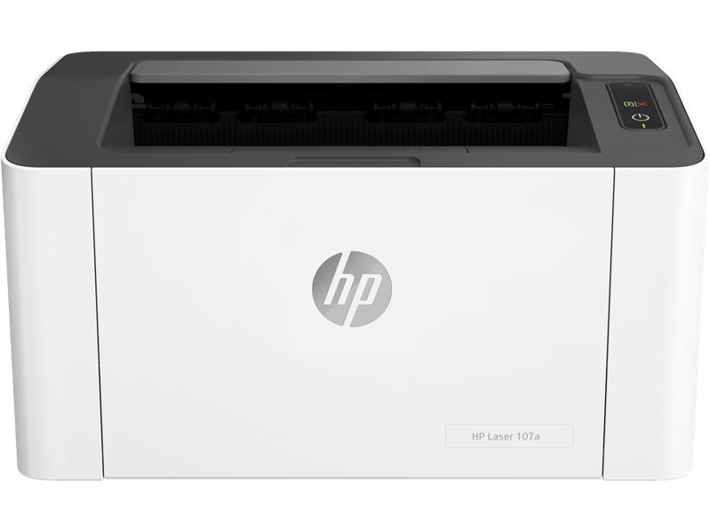 Принтер HP Laser 107a (A4,1200dpi,20ppm,64Mb,Duplex,USB 2.0 ,1tray 150, 1y warr,cartridge 500  pages in box, repl.SS271B) (существенное повреждение коробки)