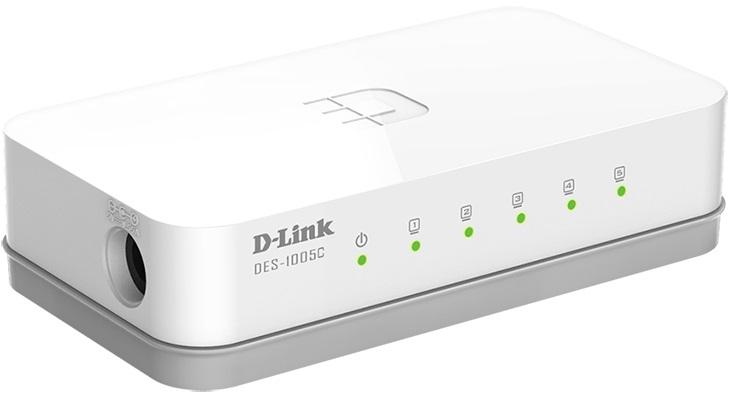 Коммутатор D-Link Unmanaged Switch 5x100Base-TX, plastic case