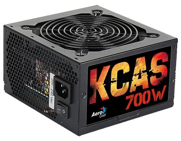 Блок питания Aerocool 700W Retail KCAS PLUS 700W ATX12V Ver.2.4, 80+ Bronze, fan 12cm, 550mm cable, 20+4P, 4+4P, PCIe 6+2P x4, PATA x4, SATA x7