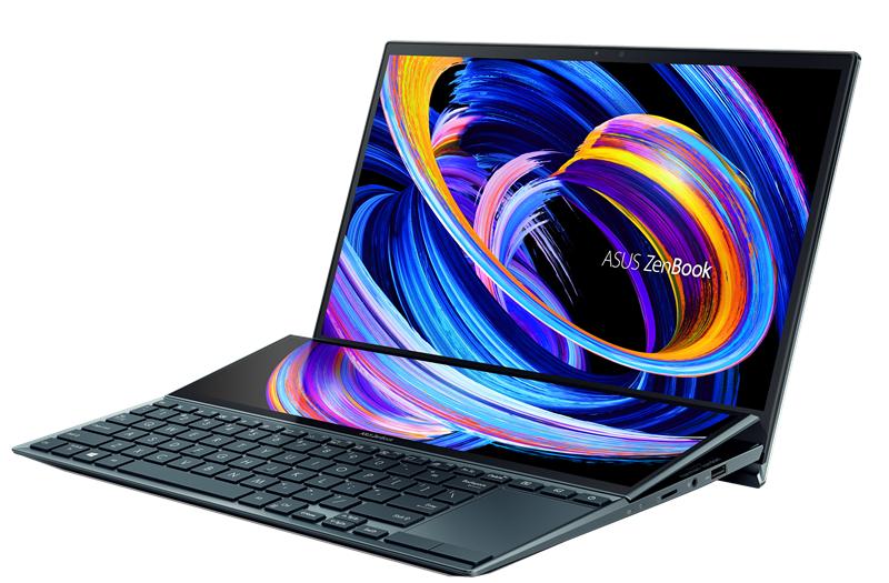 Ноутбук ASUS Zenbook Duo 14 UX482EGR-HY431W Intel I7-1195G7/16GB LPDDR4X/512GB SSD/14,0" Touch FHD IPS 1920X1080/ScreenPad+/GeForce MX450 2Gb/Windows 11 Home/1.6Kg/BACKPACK,STYLUS,STAND/RU_EN_Keyboard