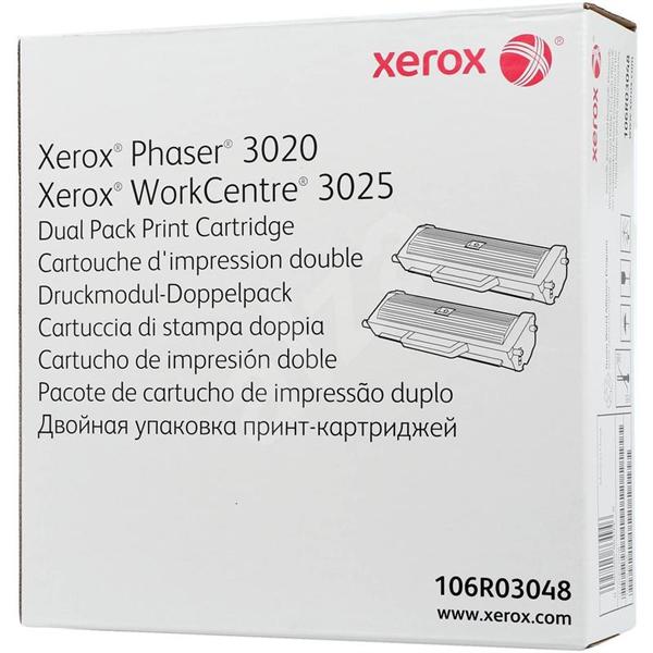  Тонер-картридж Xerox Phaser 3020 WC 3025 (2*1,5K стр.), черный