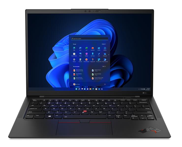 Ноутбук ThinkPad Ultrabook X1 Carbon Gen 10 14" WUXGA (1920x1200) IPS AG, i5-1240P, 16GB LPDDR5 5200, 512GB SSD M.2, Intel Iris Xe, WiFi, BT, FPR, TPM2, IR FHD Cam, 57Wh, 65W USB-C, Win11P, 1Y, 1.12kg