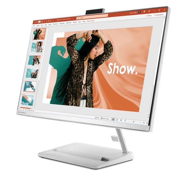Моноблок Lenovo IdeaCentre AIO 3 27IAP7 27" FHD (1920x1080) IPS 250N, i5-1240P, 2x4GB DDR4 3200, 512GB SSD M.2, Intel Iris Xe, WiFi, BT, NoDVD, 5.0 Cam, Wireless KB&Mouse, NoOS, 1Y, White