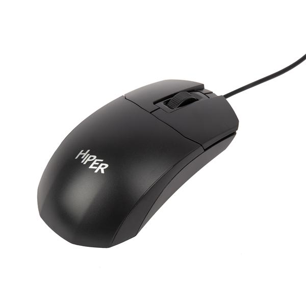 Мышь HIPER WIRED MOUSE OM-1900, USB, 1000dpi, 3but, 1.5m, black