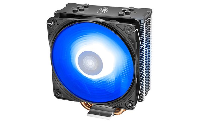 Кулер DEEPCOOL GAMMAXX GTE V2 LGA1366/115X/AM4/AM3/+/AM2/+/FM2/+/FM1 (12шт/кор, TDP 180Вт, PWM, RGB Fan 120mm, 4 тепл. трубки прямого контакта) RET