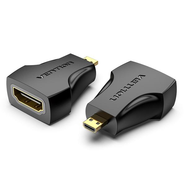 Переходник Vention Micro HDMI Male to HDMI Female Adapter Black