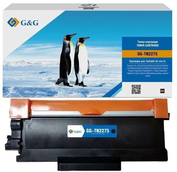 Тонер-картридж G&G toner-cartridge for Brother HL-2130/2132/2240/2240D/2250DN/2270DW;DCP-7055/7060/7065DN;MFC-7360/7460DN/7860D without chip 2600 pages гарантия 12 мес.