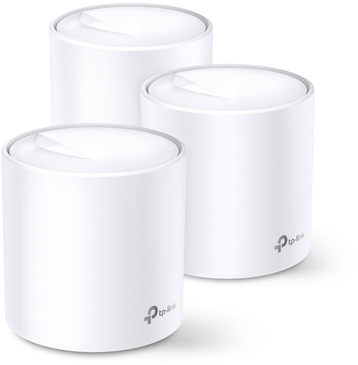  TP-Link Deco X20(3-pack), AX1800 Домашняя Mesh Wi-Fi 6 система, 3 устройства, до 574 Мбит/с на 2,4 ГГц + до 1201 Мбит/с на 5 ГГц, встр. антенны, 2 гиг. порта (WAN/LAN)
