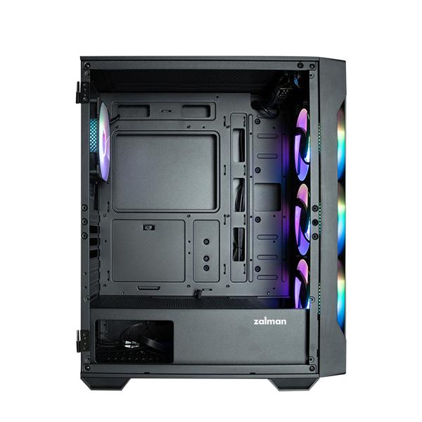 Корпус ZALMAN I3 NEO TG BLACK, ATX, BLACK, FRONT TG, WINDOW, 2x3.5", 3x2.5", 1xUSB2.0, 2xUSB3.0, FRONT 3x120mm RGB, REAR 1x120mm RGB