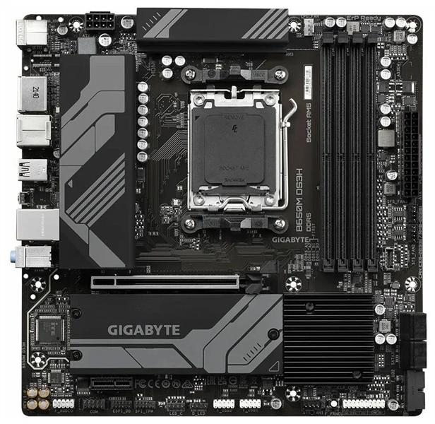 Материнская плата GIGABYTE B650M DS3H, AM5, B650, 4*DDR5, DP+HDMI,  4 SATA 6 Гб/с, M2, Audio, Gb LAN, USB 3.2, Type-C, COM*1 port, mATX