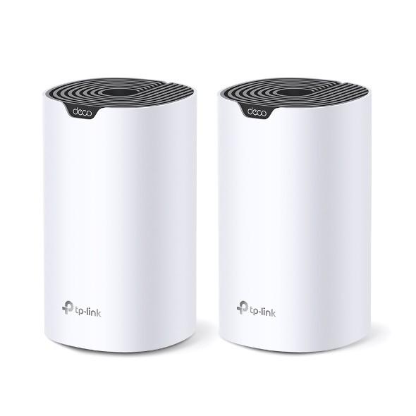  TP-Link Deco S7(2-pack), AC1900 Домашняя Mesh Wi-Fi система, до 600 Мбит/с на 2,4 ГГц + до 1300 Мбит/с на 5 ГГц, 3 встр.антенны, 3 гиг. порта (WAN/LAN)